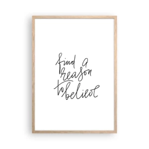 Plakát v rámu světlý dub - Je to možné - 50x70 cm