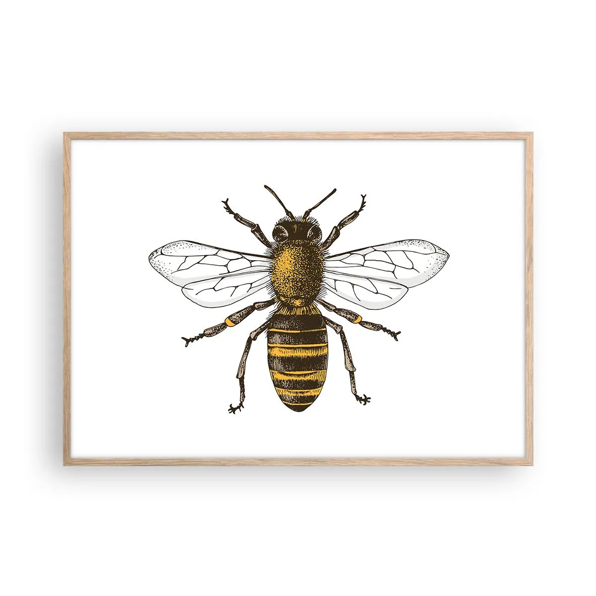 Plakát v rámu světlý dub - Krásná a dobrá - 100x70 cm