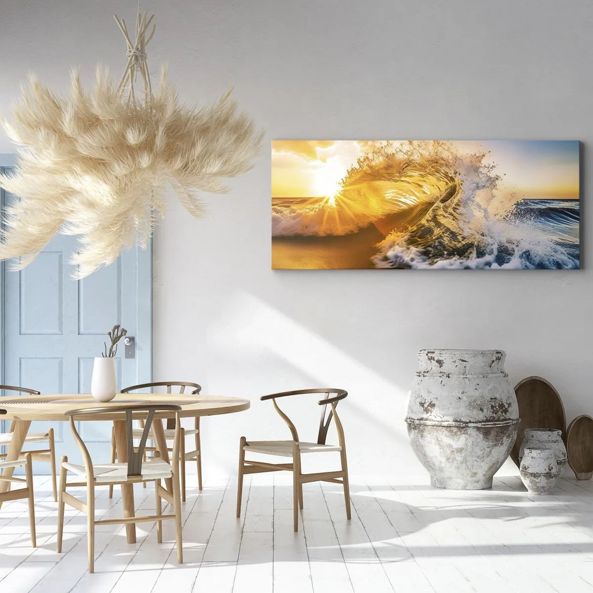 Obraz na plátně - Hra v písku - 90x30 cm