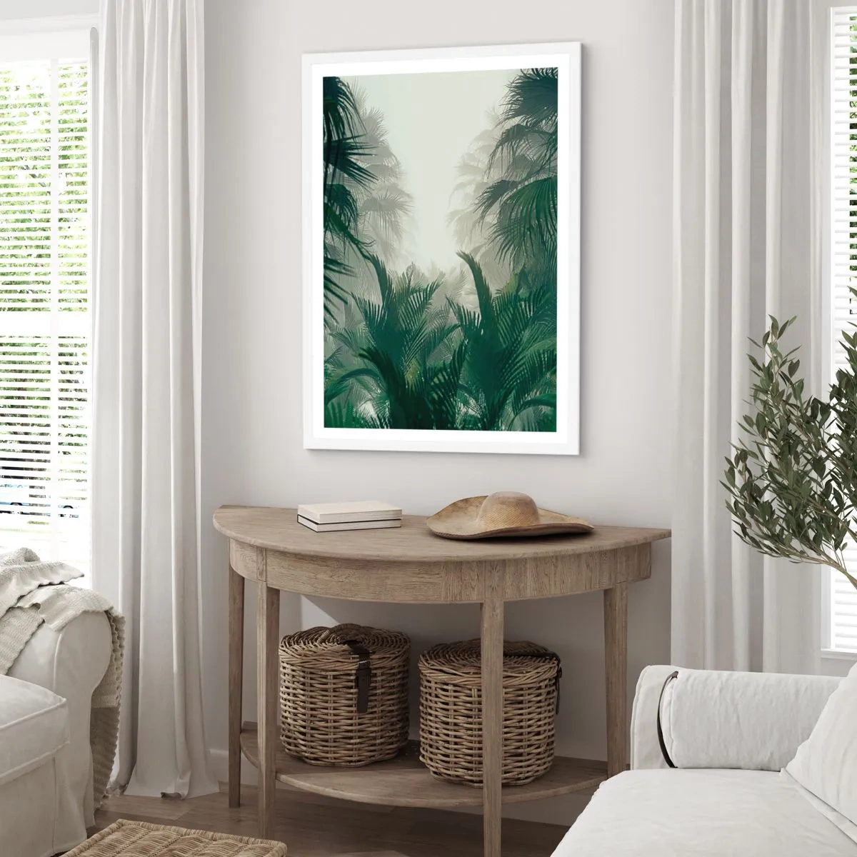 Plakát v bílém rámu - Tropická záhada - 61x91 cm