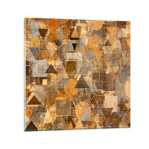 Obraz na skle - Svět zachycený v podobě - 30x30 cm