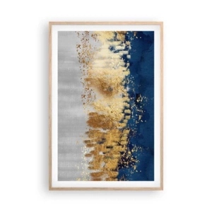 Plakát v rámu světlý dub - Moderní kompozice s jiskrou - 61x91 cm