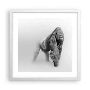 Plakát v bílém rámu - Jistý si svojí silou - 40x40 cm