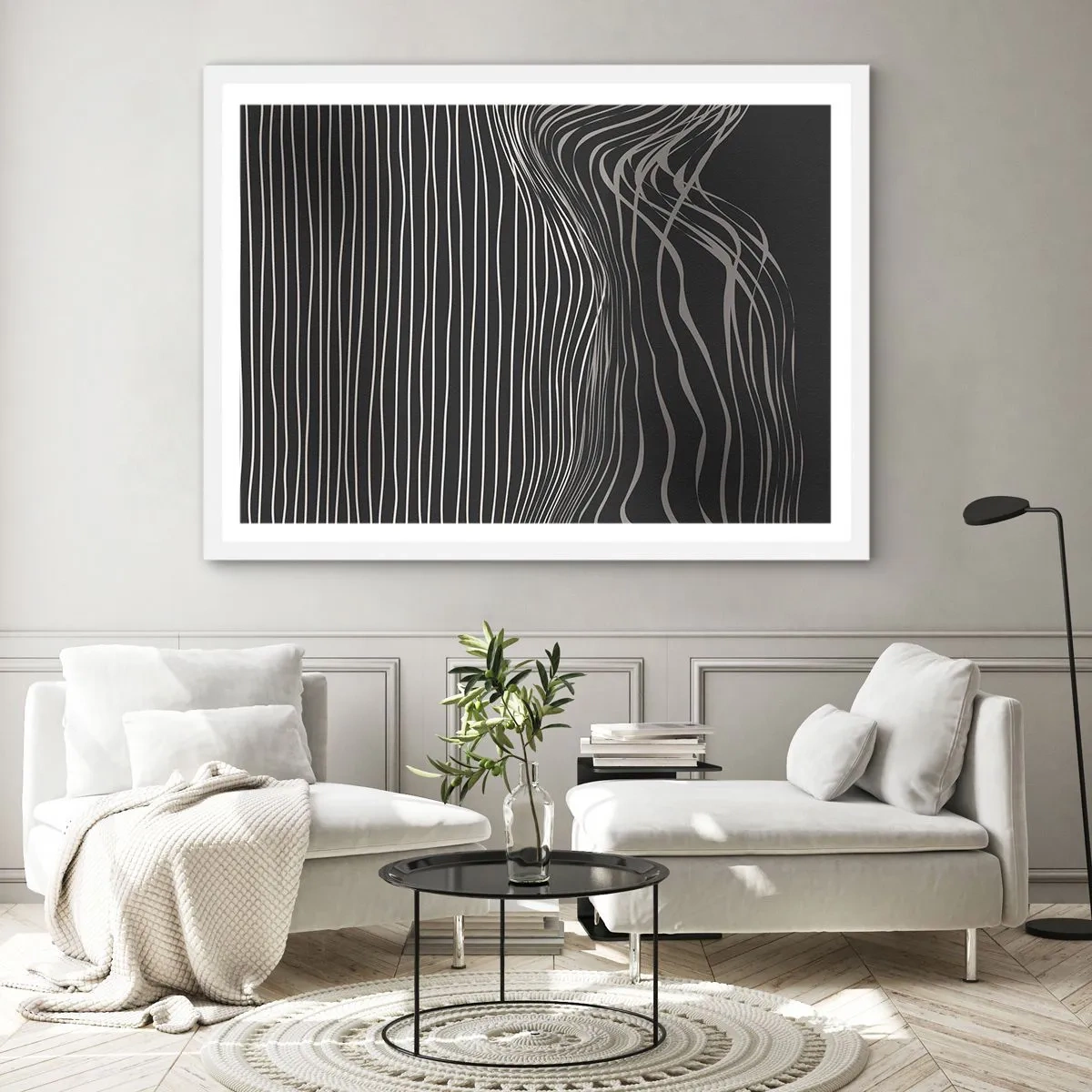 Plakát v bílém rámu - Rytmus a přízvuk - 100x70 cm