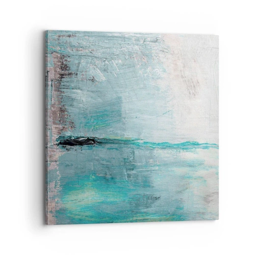 Obraz na plátně - Horizontálně v modři - 70x70 cm