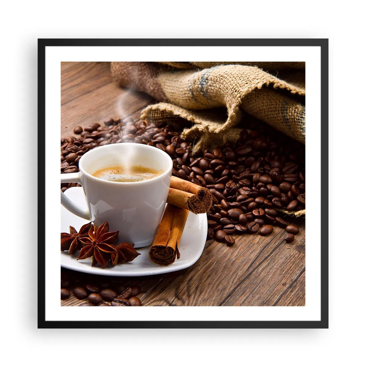 Plakát v černém rámu - Pikantní chuť a aroma - 60x60 cm