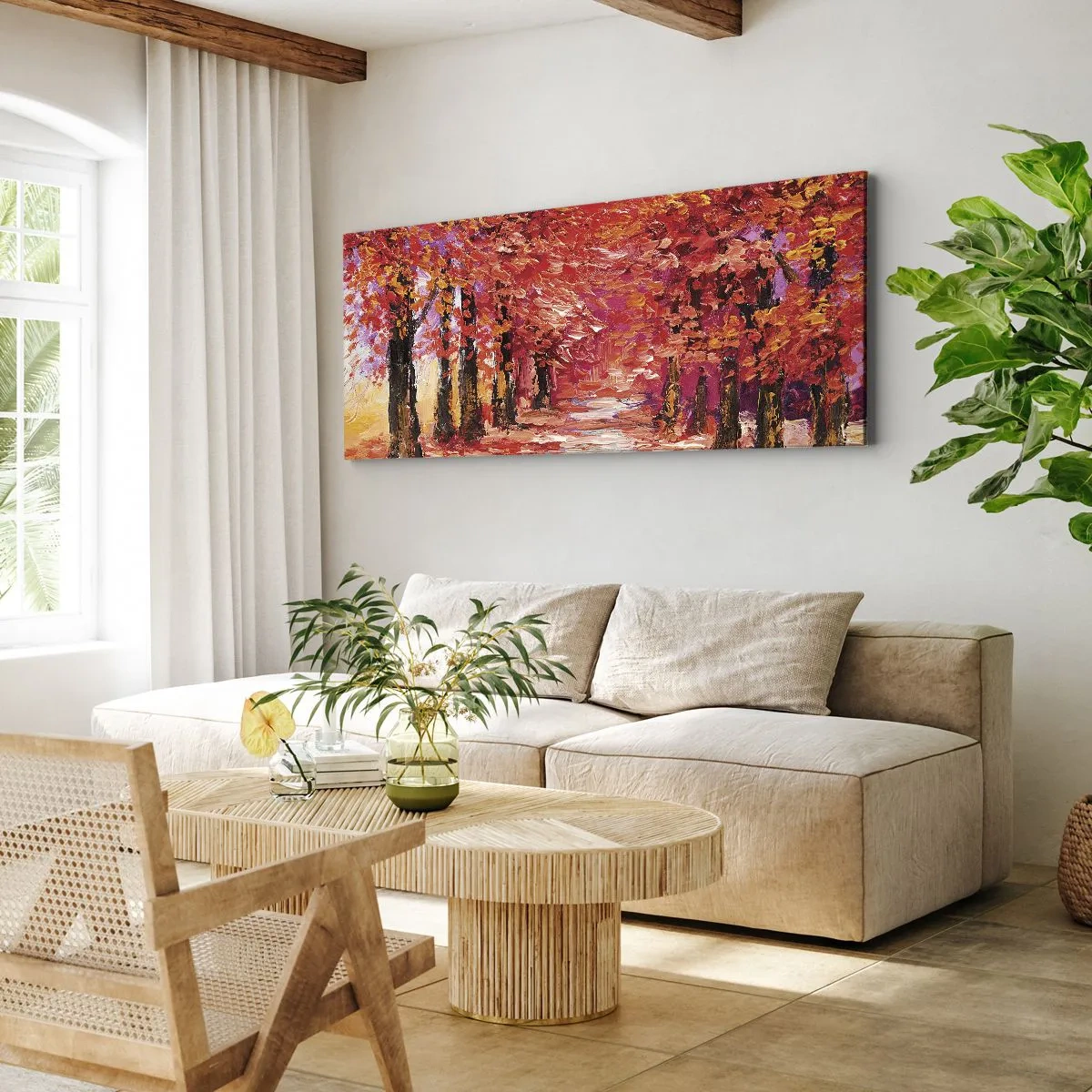 Obraz na plátně - Podzimní imprese - 100x40 cm