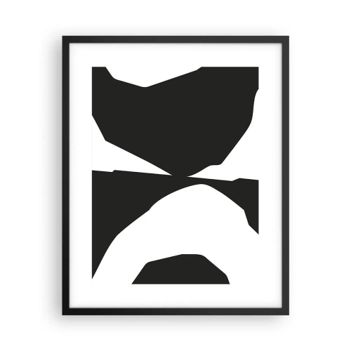Plakát v černém rámu - Positive-negative - 40x50 cm