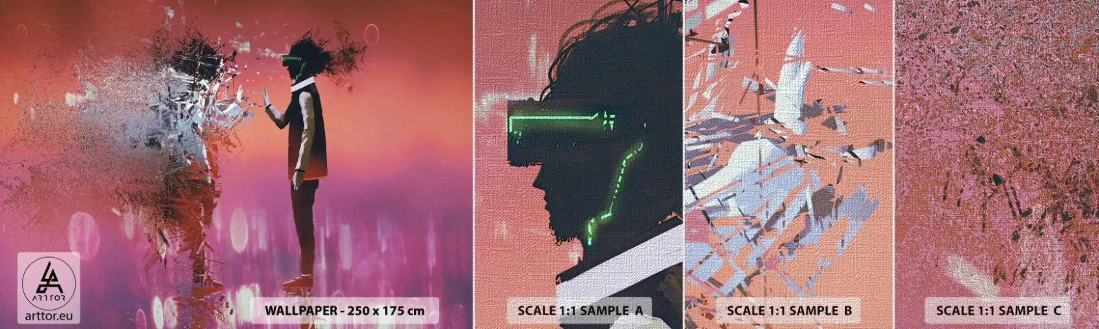 Vzor Fototapety Premium Canvas - Lze nahlédnut do sebe? - Abstrakce, Kus, Lidé - 100x30 cm