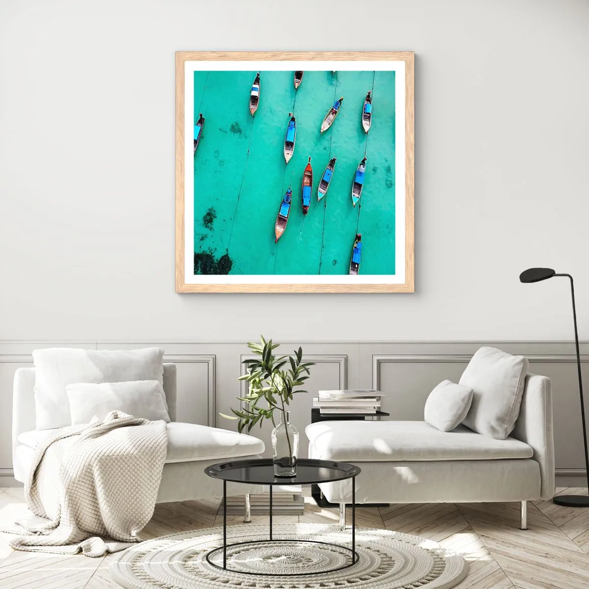 Plakát v rámu světlý dub - V radostném očekávání - 40x40 cm