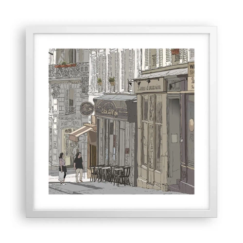 Plakát v bílém rámu - Městské radosti - 40x40 cm