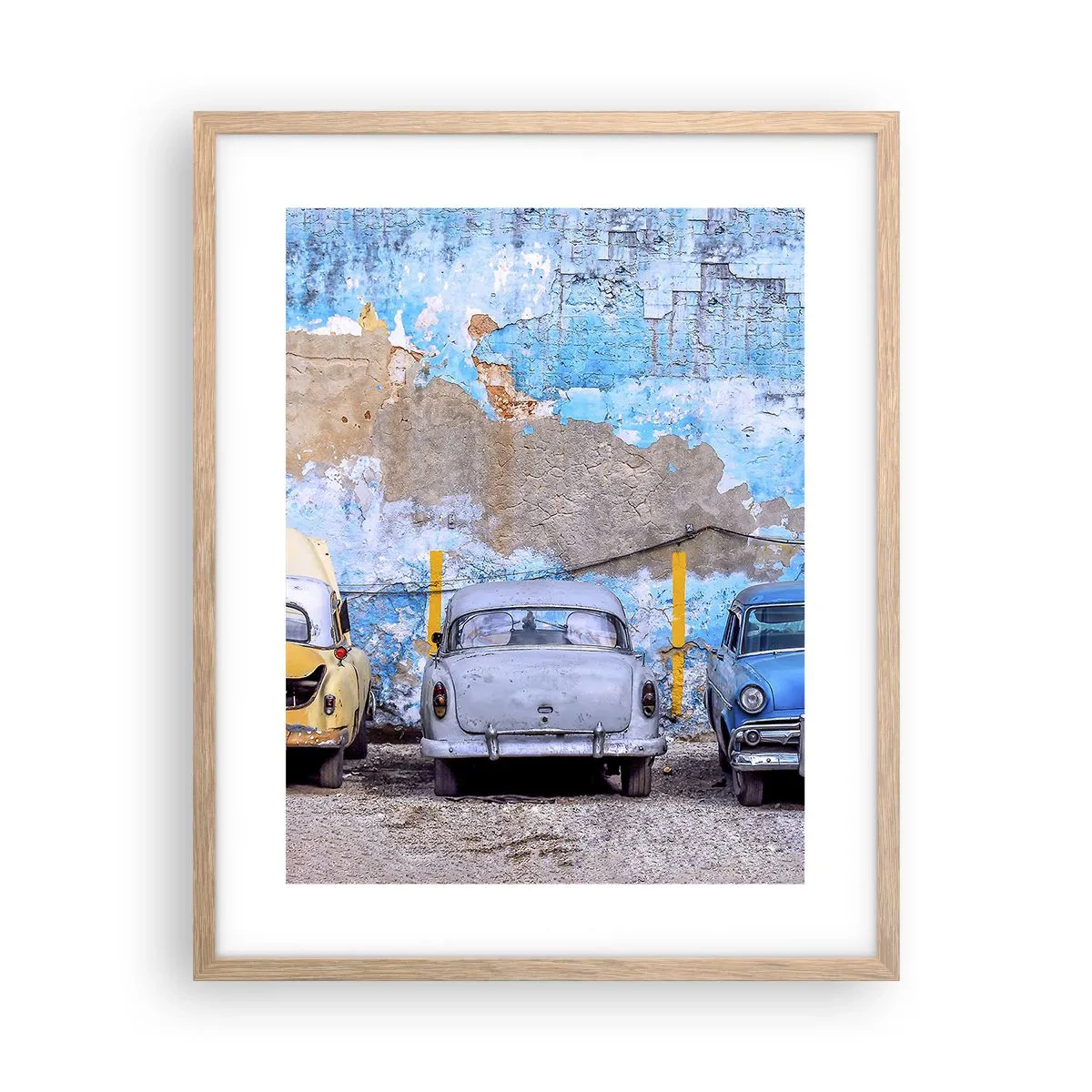 Plakát v rámu světlý dub - Setkání veteránů - 40x50 cm