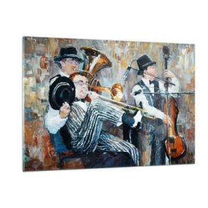 Obraz na skle - Celý tento jazz - 120x80 cm