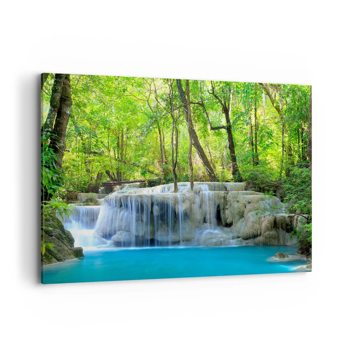 Obraz na plátně - Utonout v tyrkysu a zeleni - 100x70 cm