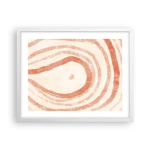 Plakát v bílém rámu - Korálové kruhy – kompozice - 50x40 cm