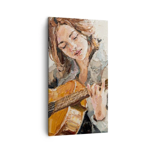 Obraz na plátně - Koncert pro kytaru a dívčí srdce - 45x80 cm