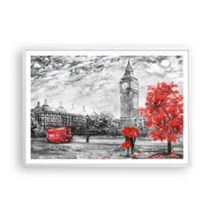 Plakát v bílém rámu - Vzrušující den - 100x70 cm