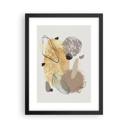 Plakát v černém rámu - Abstraktní švestka - 30x40 cm