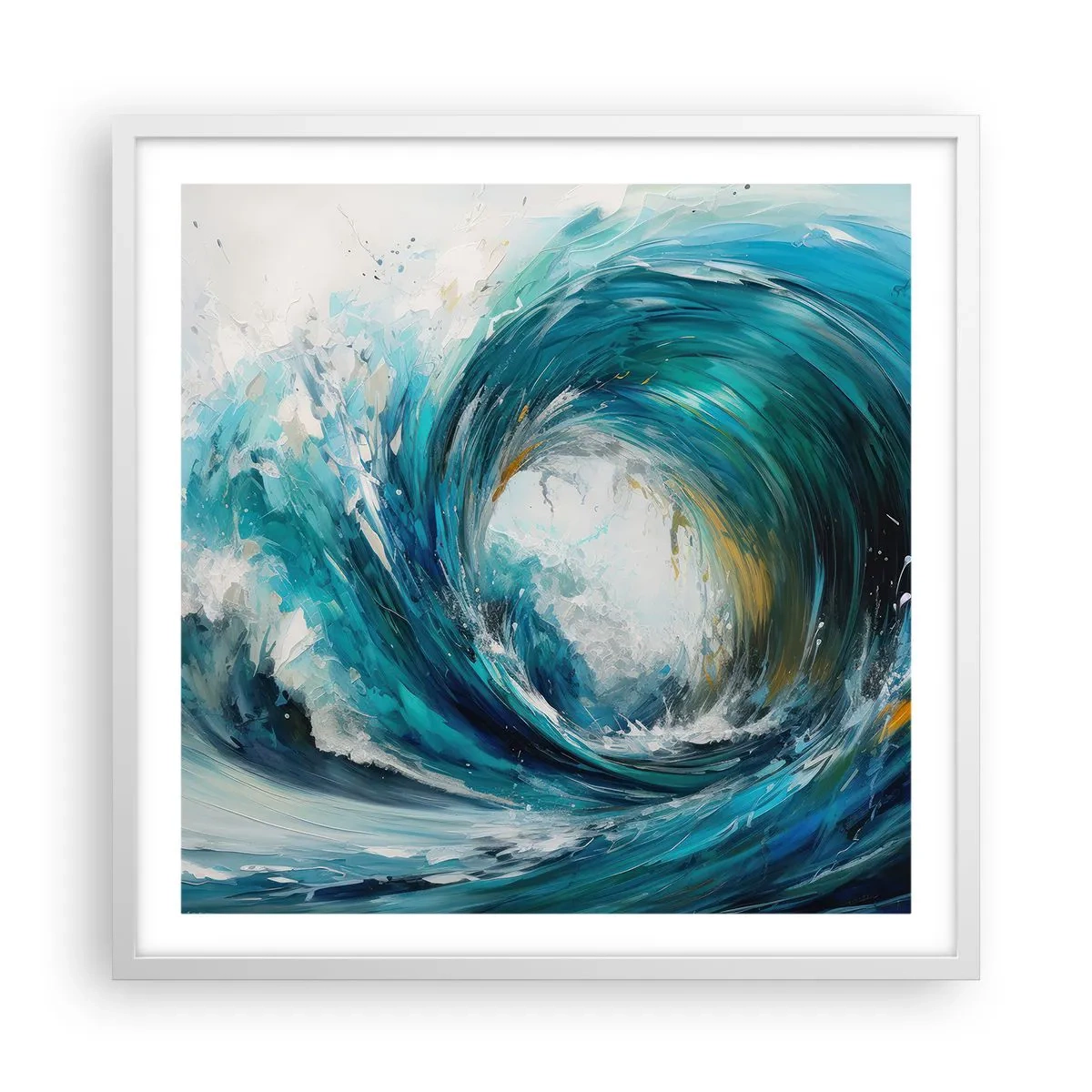 Plakát v bílém rámu - Mořský portál - 60x60 cm