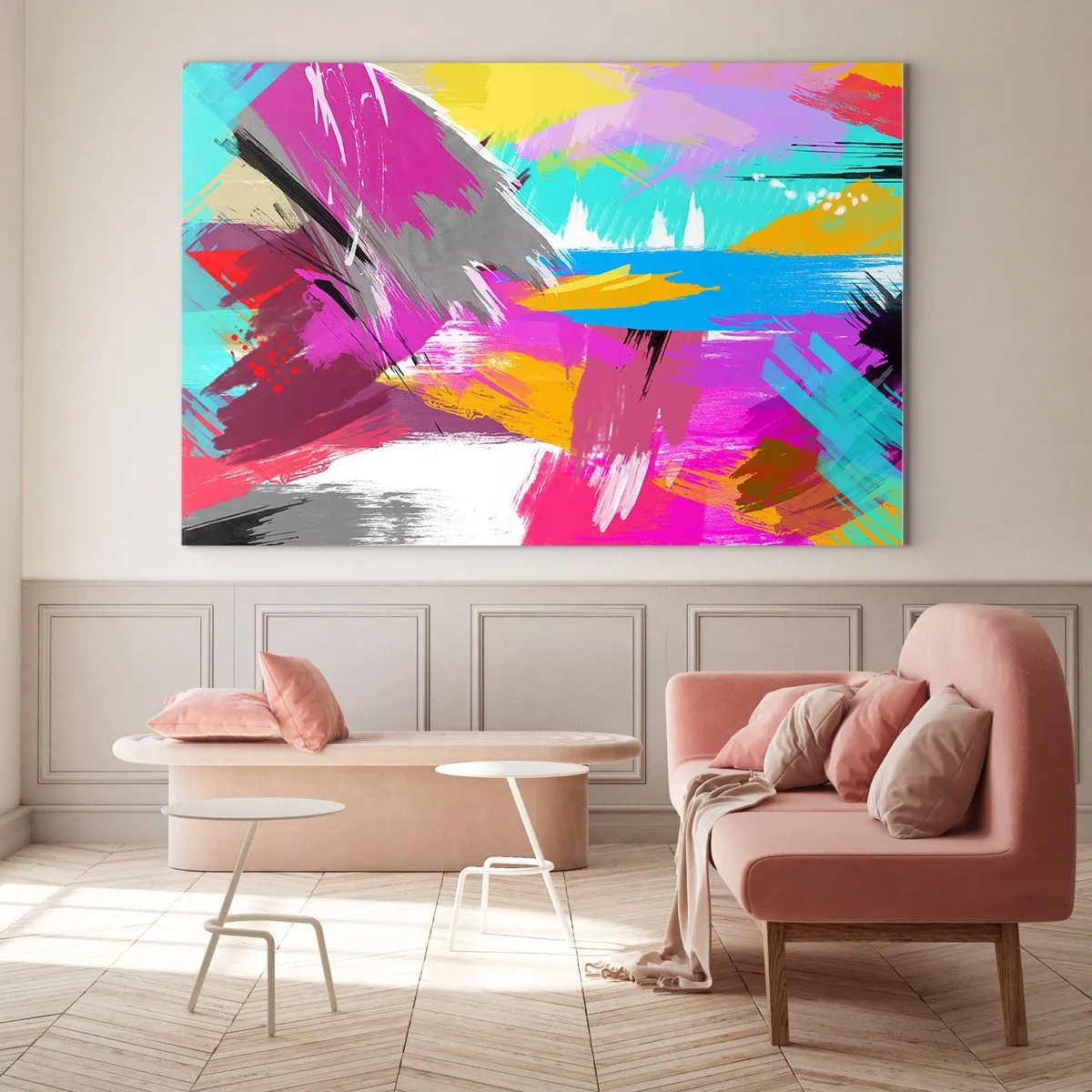 Obraz na skle - Šmouha, šmouha, sama šmouha - 120x80 cm