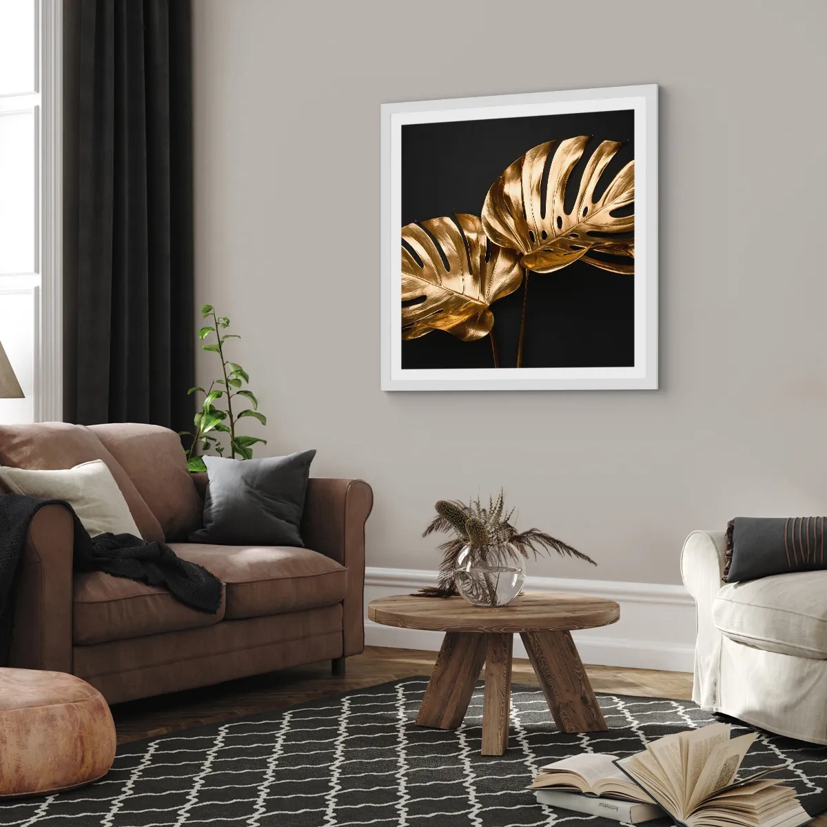 Plakát v bílém rámu - Poklady přírody - 60x60 cm