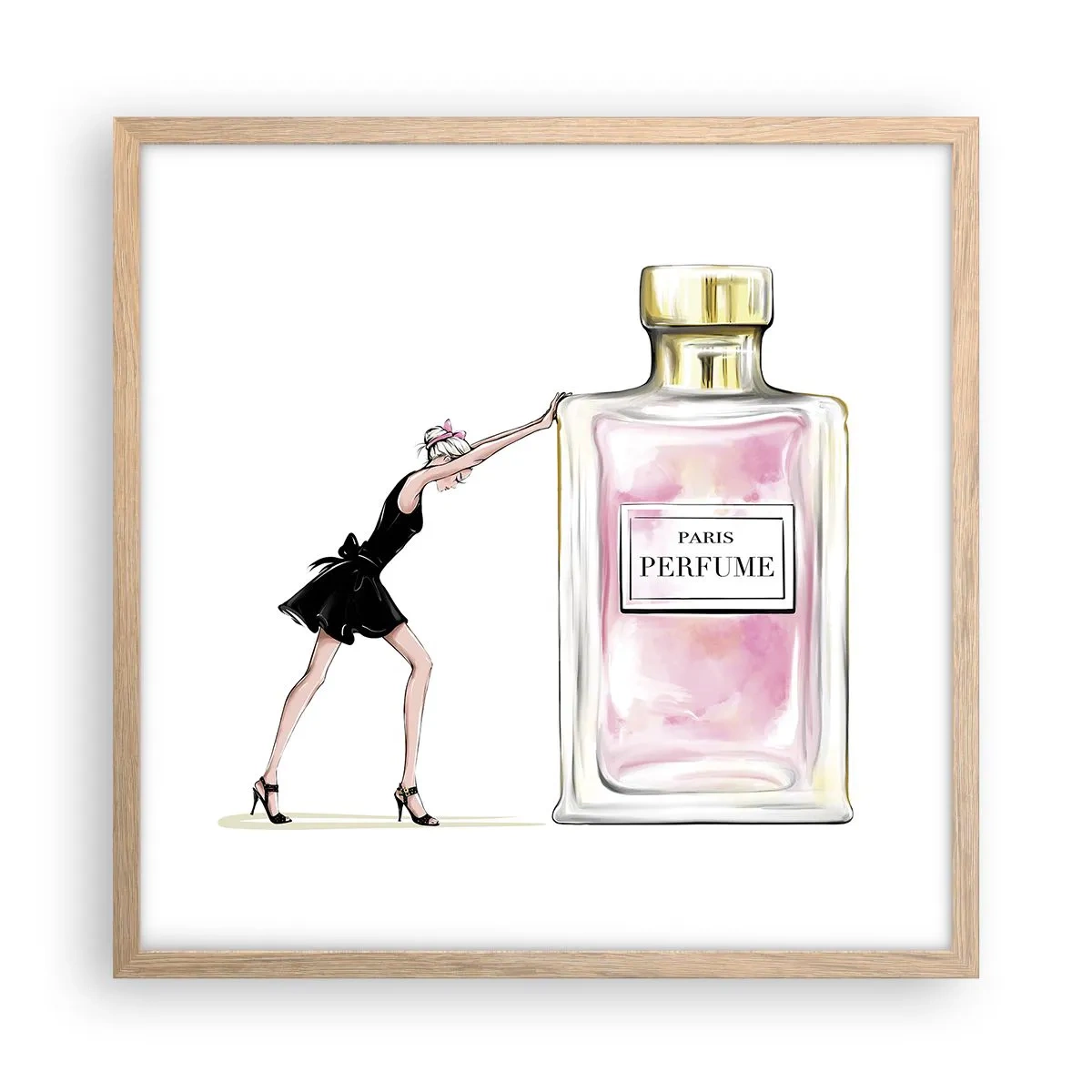 Plakát v rámu světlý dub - Podstata ženskosti - 50x50 cm