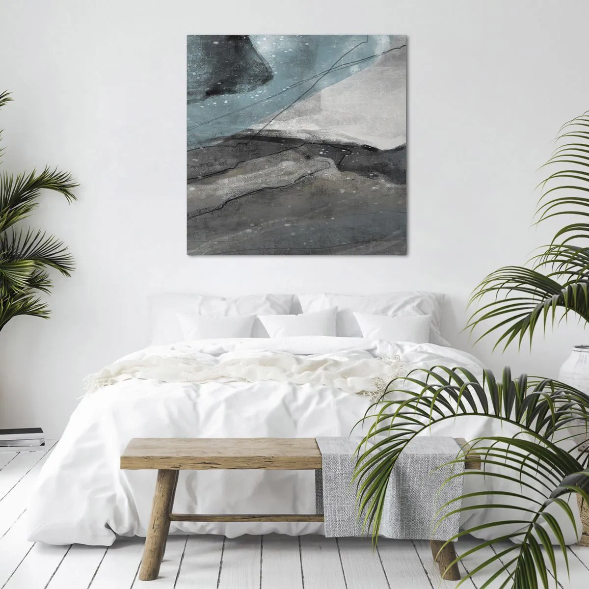 Obraz na plátně - Abstrakce: skály a led - 40x40 cm