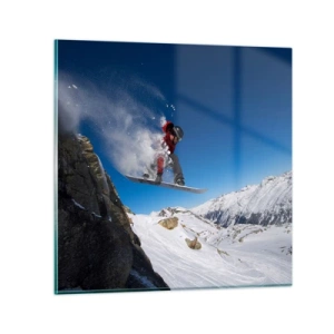 Obraz na skle - A stal ses součástí prostoru - 30x30 cm