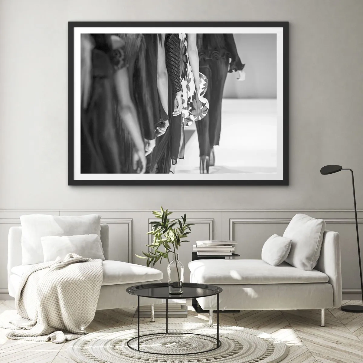 Plakát v černém rámu - Stylový průvod - 70x50 cm