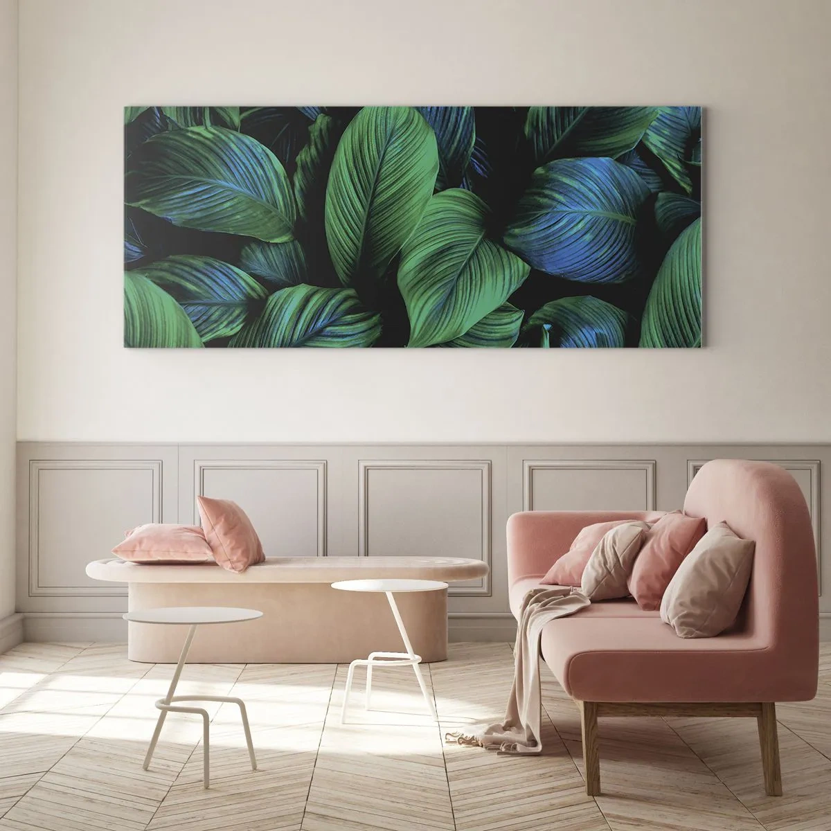 Obraz na skle - V zeleném davu - 120x50 cm