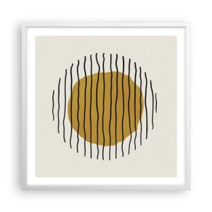 Plakát v bílém rámu - Abstrakce chvějící se žárem - 60x60 cm