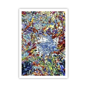 Plakát - Vitráž s kapkami - 70x100 cm