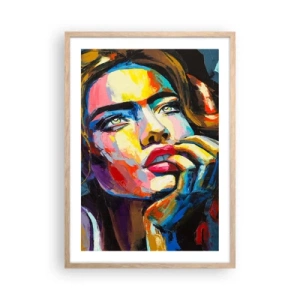 Plakát v rámu světlý dub - Sny, jak ptáci letí oblohou - 50x70 cm