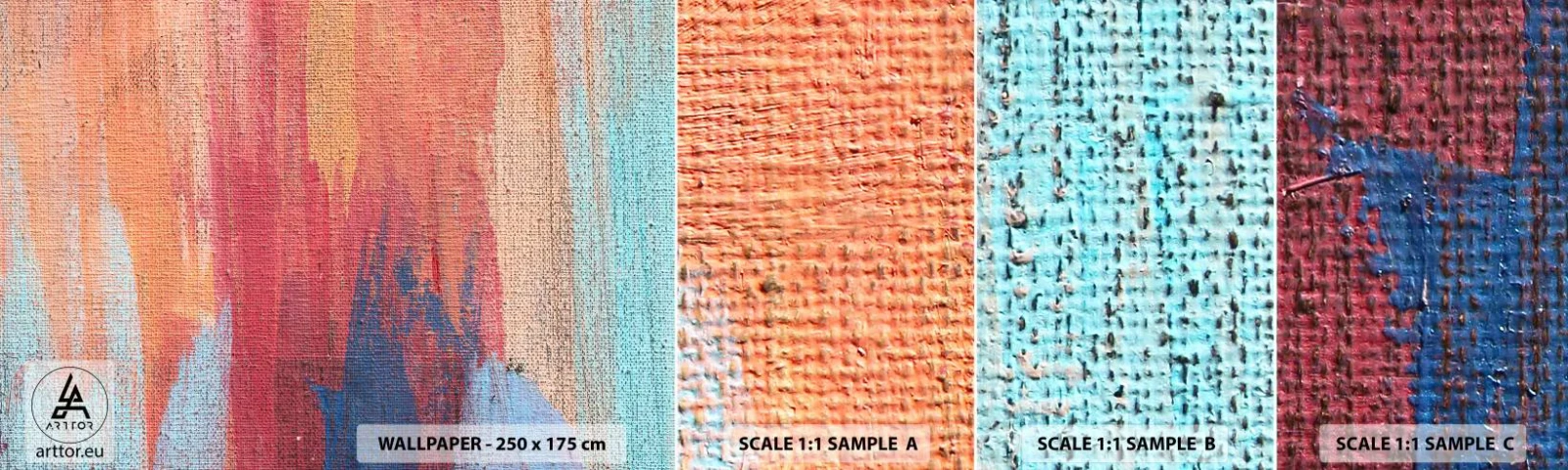 Fototapeta Vzorek Standard Eco - Stékat duhou - Abstrakce, Kus, Malování - 100x30 cm