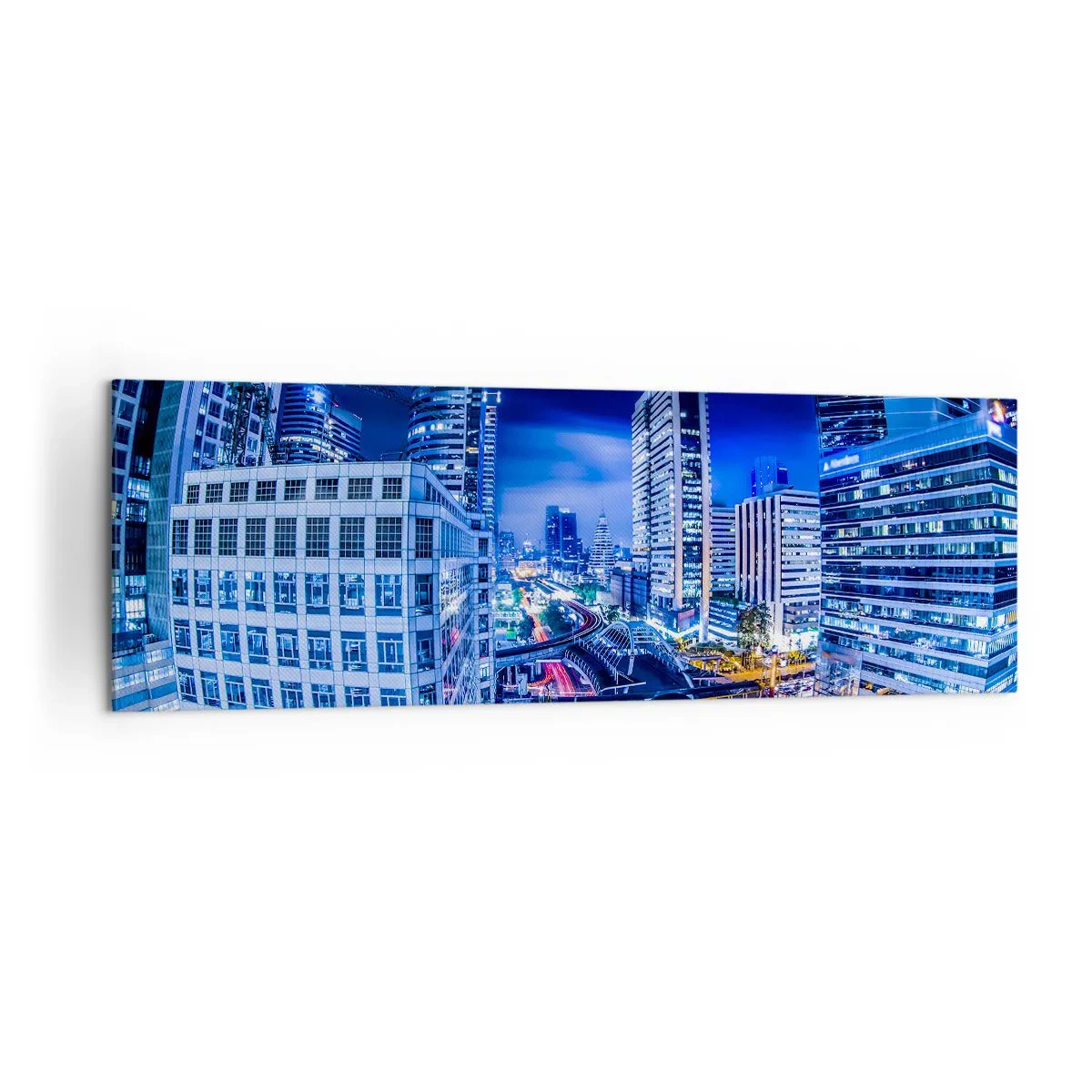 Obraz na plátně - Rytmy nočního města - 160x50 cm