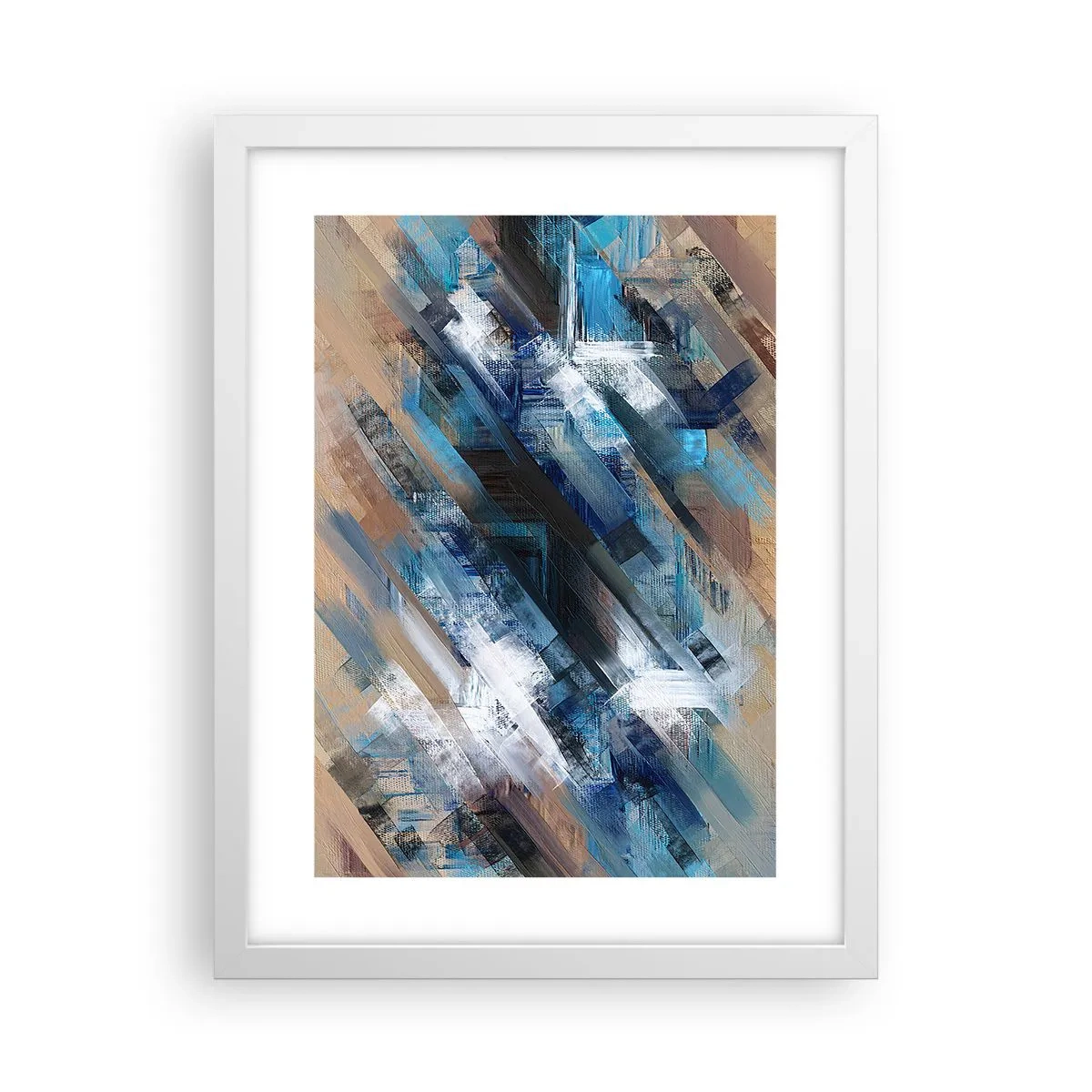 Plakát v bílém rámu - Na modrém úkosu - 30x40 cm
