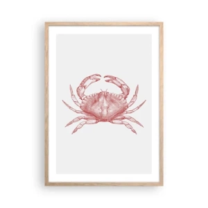 Plakát v rámu světlý dub - Krab nad kraby - 50x70 cm