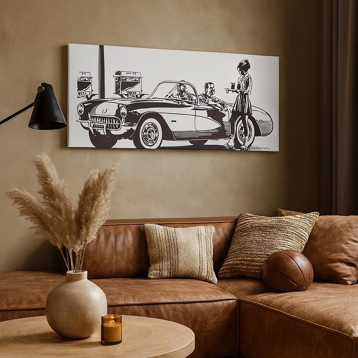 Obraz na plátně - 60. - bezstarostná Amerika - 100x40 cm