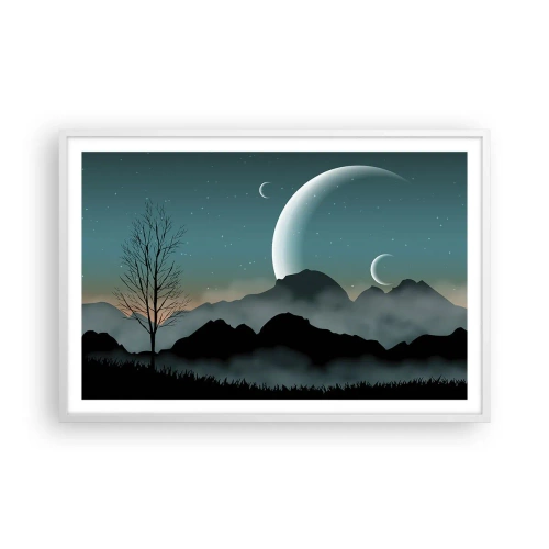 Plakát v bílém rámu - Karneval hvězdné noci - 91x61 cm