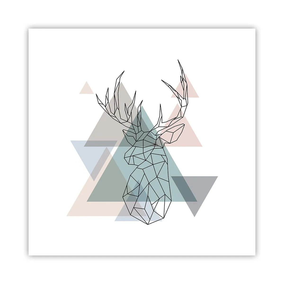 Plakát - V geometrickém lese - 40x40 cm