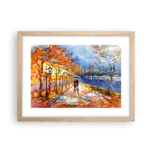 Plakát v rámu světlý dub - Společně k hranici času - 40x30 cm
