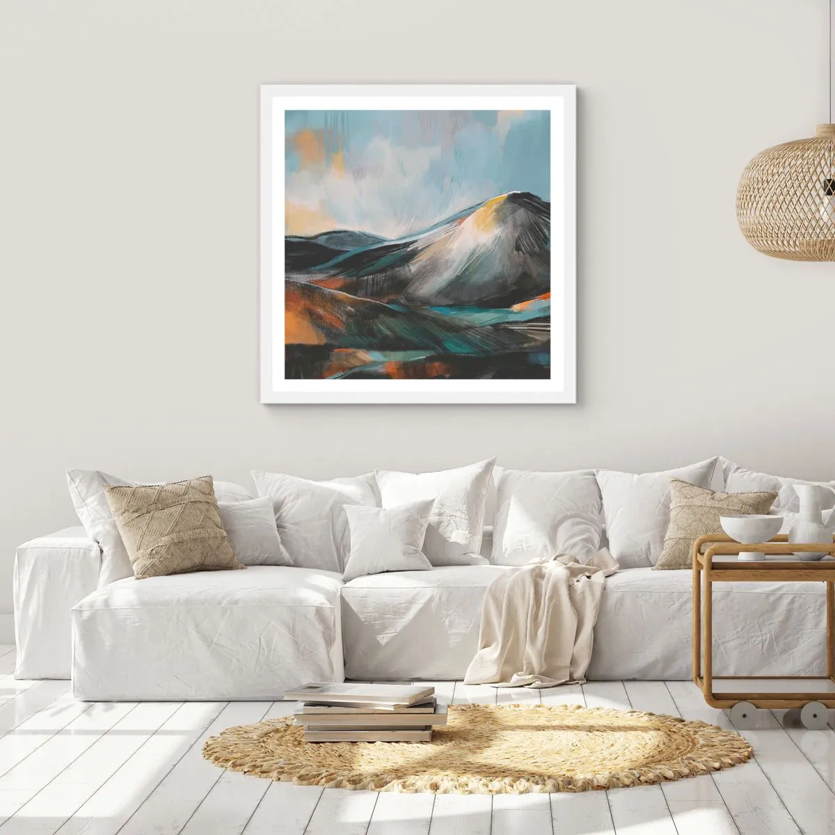 Plakát v bílém rámu - Syrové i krásné - 40x40 cm