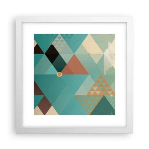 Plakát v bílém rámu - Jednota mnohosti, mnohost jednoty - 30x30 cm