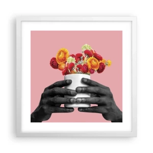 Plakát v bílém rámu - Apoteóza života - 40x40 cm