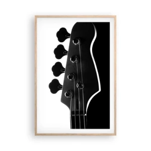 Plakát v rámu světlý dub - Rockové ticho  - 61x91 cm