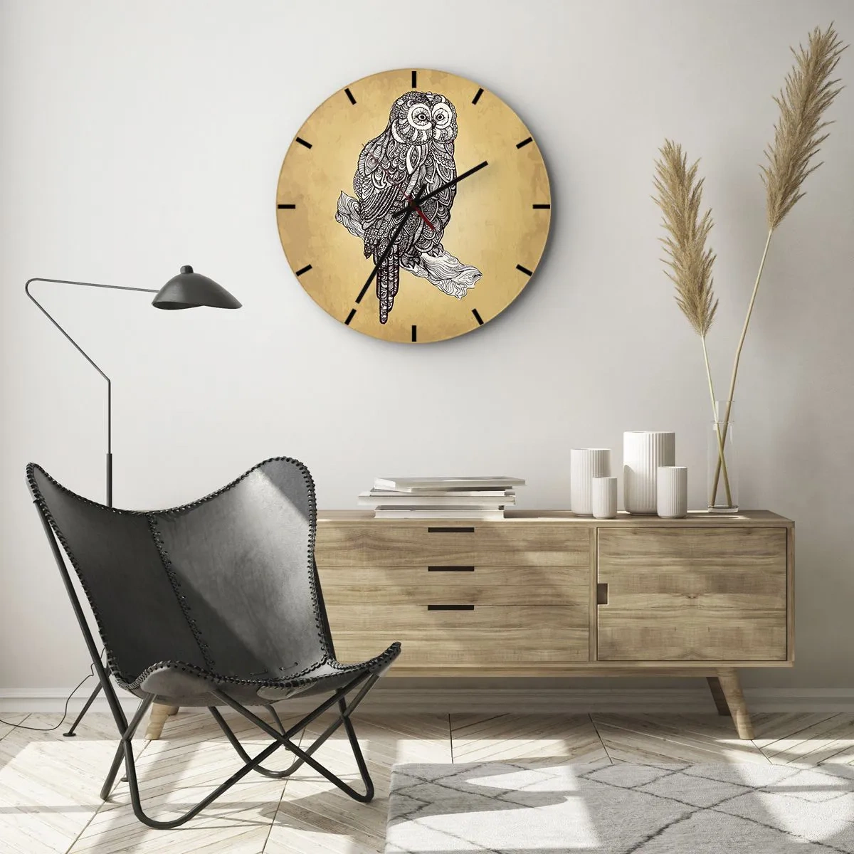 Nástěnné hodiny - Mistrovské ornamenty moudrosti - 40x40 cm