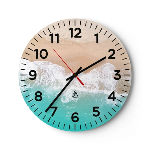 Nástěnné hodiny - Mazlivý dotek - 40x40 cm