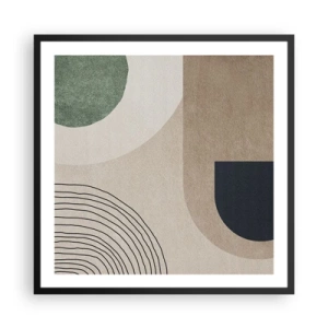 Plakát v černém rámu - Něžnost oválu - 60x60 cm