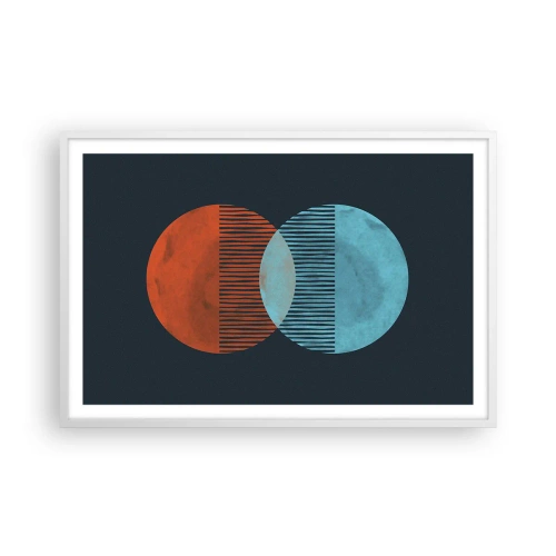 Plakát v bílém rámu - Astronomická fantazie - 91x61 cm
