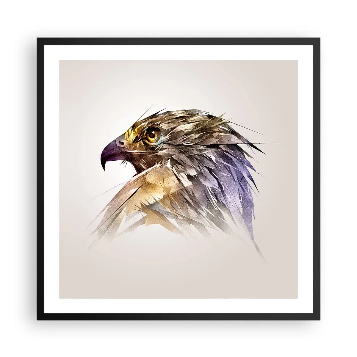 Plakát v černém rámu - Portrét bojovníka - 60x60 cm